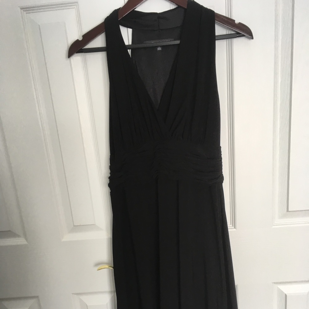 Low neckline little black dress